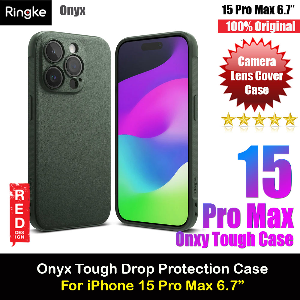 Picture of Ringke Onyx Tough Heavy Duty Slim Light Drop Protection Case for Apple iPhone 15 Pro Max 6.7 (Dark Green) Apple iPhone 15 Pro Max 6.7- Apple iPhone 15 Pro Max 6.7 Cases, Apple iPhone 15 Pro Max 6.7 Covers, iPad Cases and a wide selection of Apple iPhone 15 Pro Max 6.7 Accessories in Malaysia, Sabah, Sarawak and Singapore 