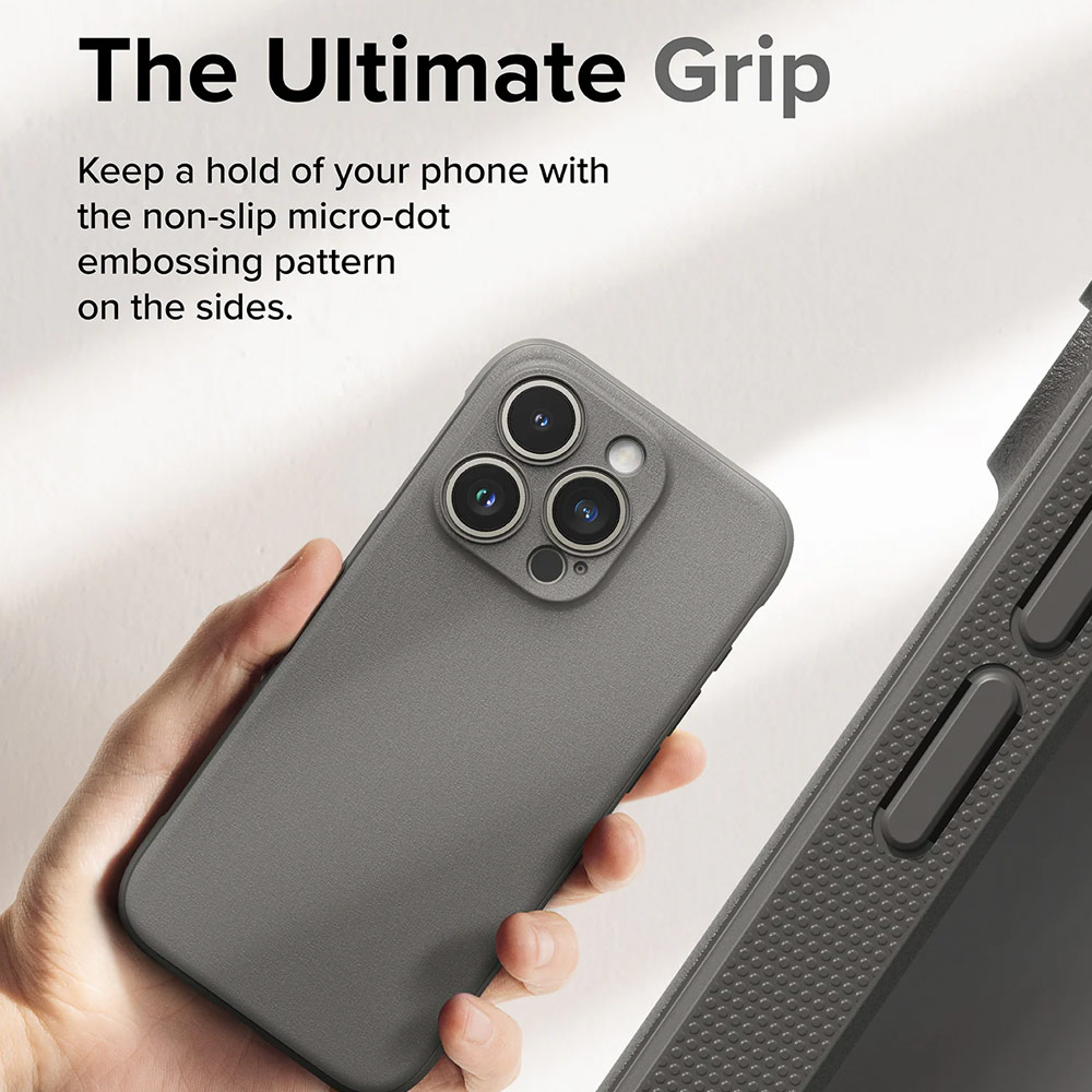 Picture of Apple iPhone 15 Pro Max 6.7 Case | Ringke Onyx Tough Heavy Duty Slim Light Drop Protection Case for Apple iPhone 15 Pro Max 6.7 (Gray)