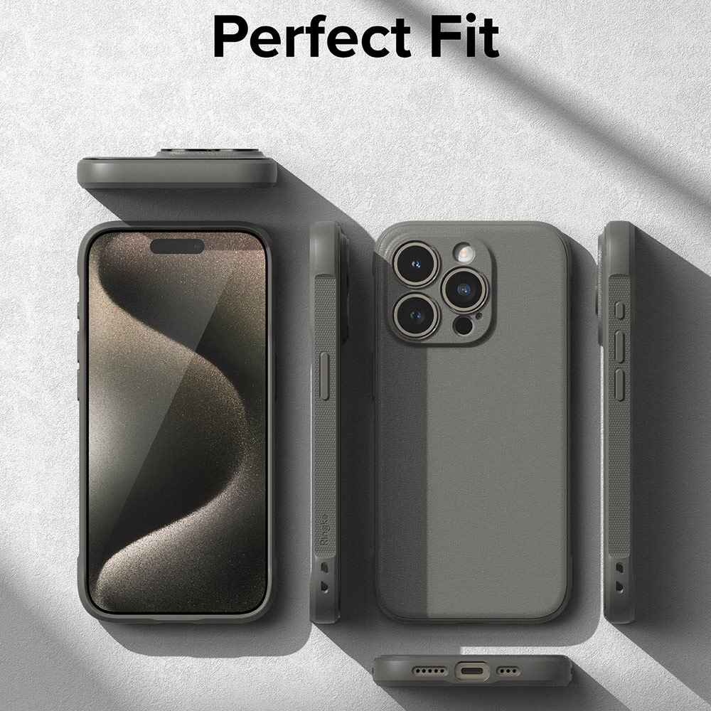 Picture of Apple iPhone 15 Pro Max 6.7 Case | Ringke Onyx Tough Heavy Duty Slim Light Drop Protection Case for Apple iPhone 15 Pro Max 6.7 (Gray)