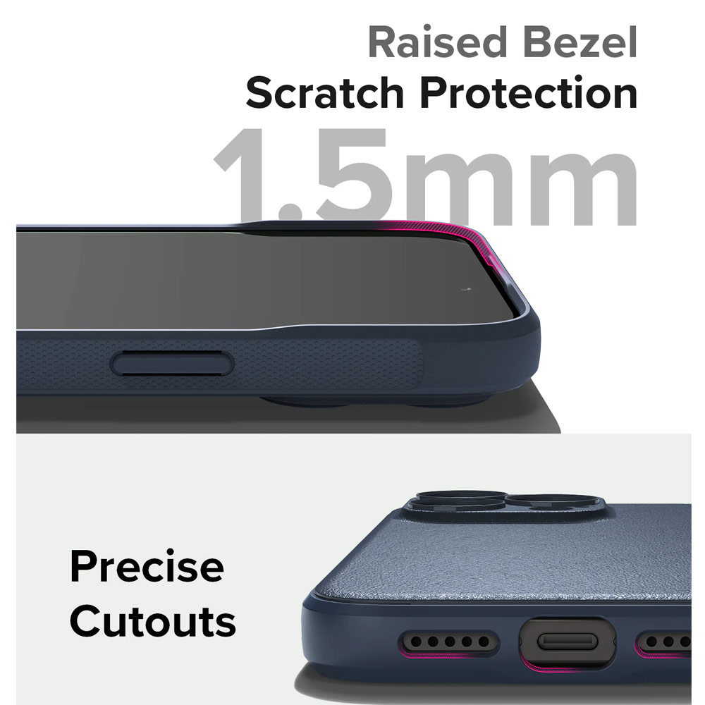 Picture of Apple iPhone 15 Pro 6.1 Case | Ringke Onyx Tough Heavy Duty Slim Light Drop Protection Case for Apple iPhone 15 Pro 6.1 (Navy)