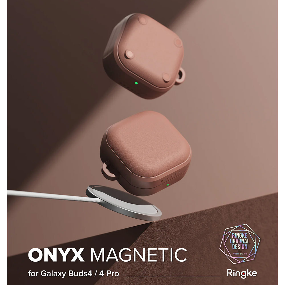 Picture of Samsung Galaxy Buds 4 Pro | 4 Case | Ringke Onyx Magnetic Rugged Impact Resistant Case for Samsung Galaxy Buds 4 Pro | 4 (Constant Coral)