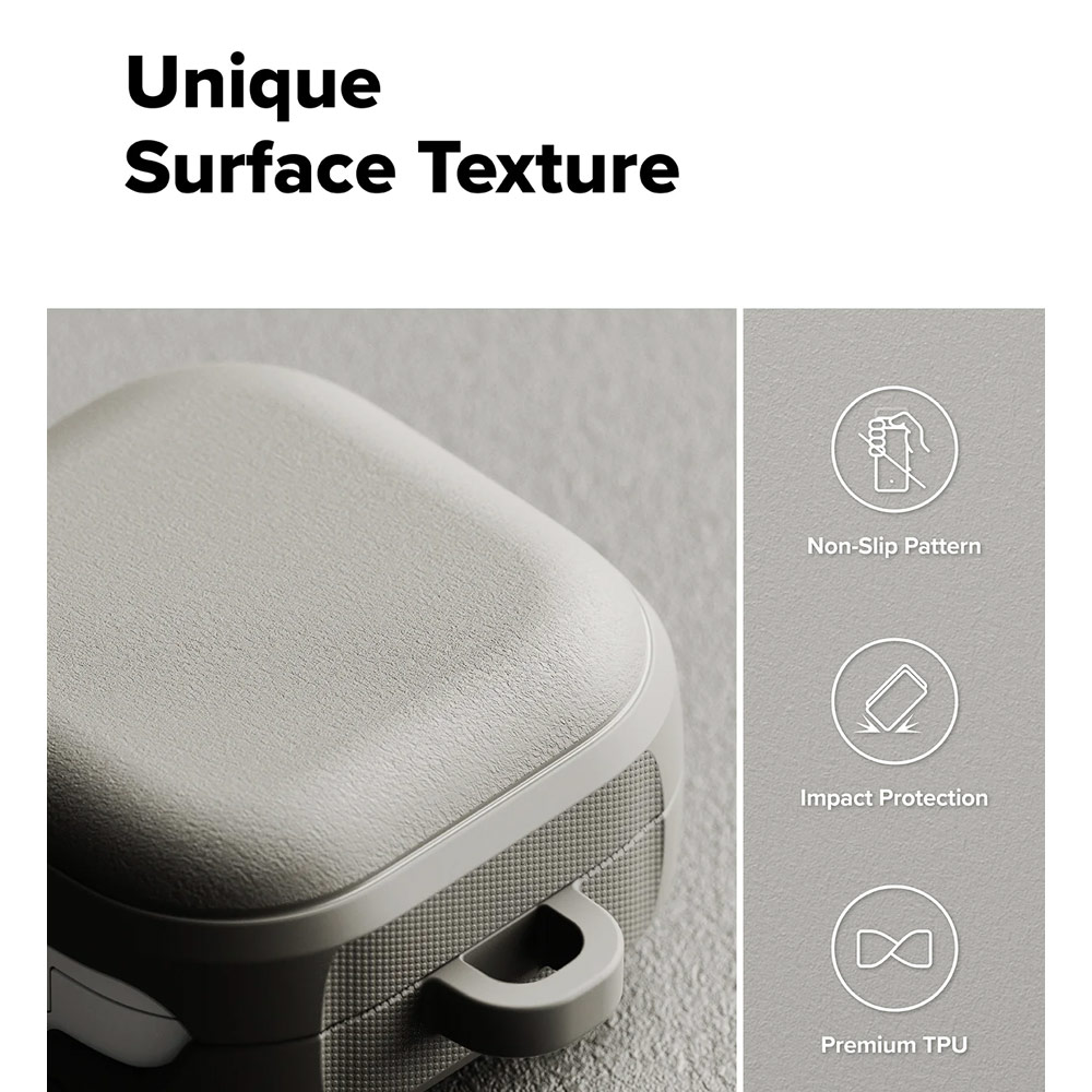 Picture of Samsung Galaxy Buds 4 Pro | 4 Case | Ringke Onyx Magnetic Rugged Impact Resistant Case for Samsung Galaxy Buds 4 Pro | 4 (Warm Gray)