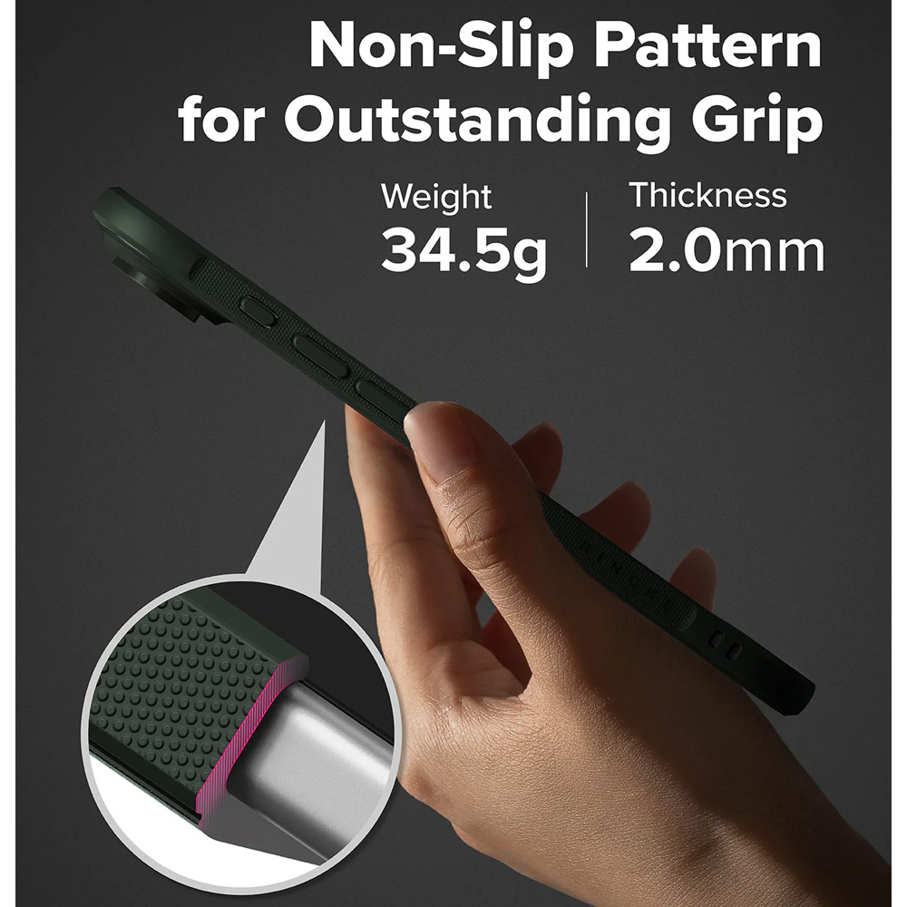 Picture of Apple iPhone Air 6.5 Case | Ringke Onyx TPU Anti Finger Print Anti Slip Drop Protection Case for iPhone 17 Air 6.5 (Dark Green)