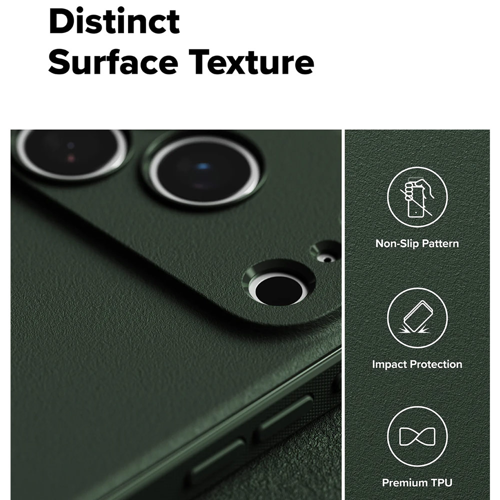 Picture of Apple iPhone 17 Pro 6.3 Case | Ringke Onyx TPU Anti Finger Print Anti Slip Drop Protection Case for iPhone 17 Pro 6.3 (Dark Green)