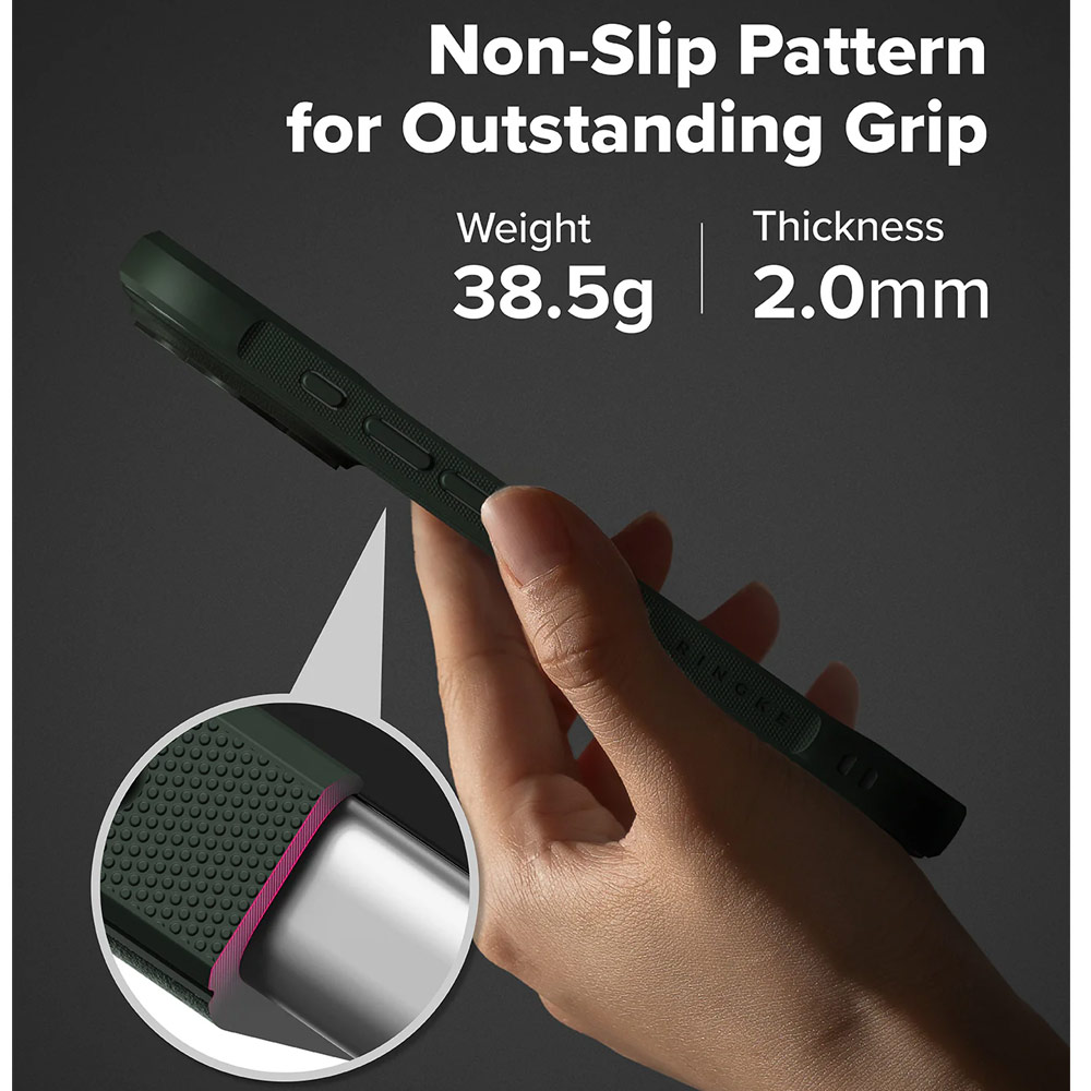 Picture of Apple iPhone 17 Pro 6.3 Case | Ringke Onyx TPU Anti Finger Print Anti Slip Drop Protection Case for iPhone 17 Pro 6.3 (Dark Green)