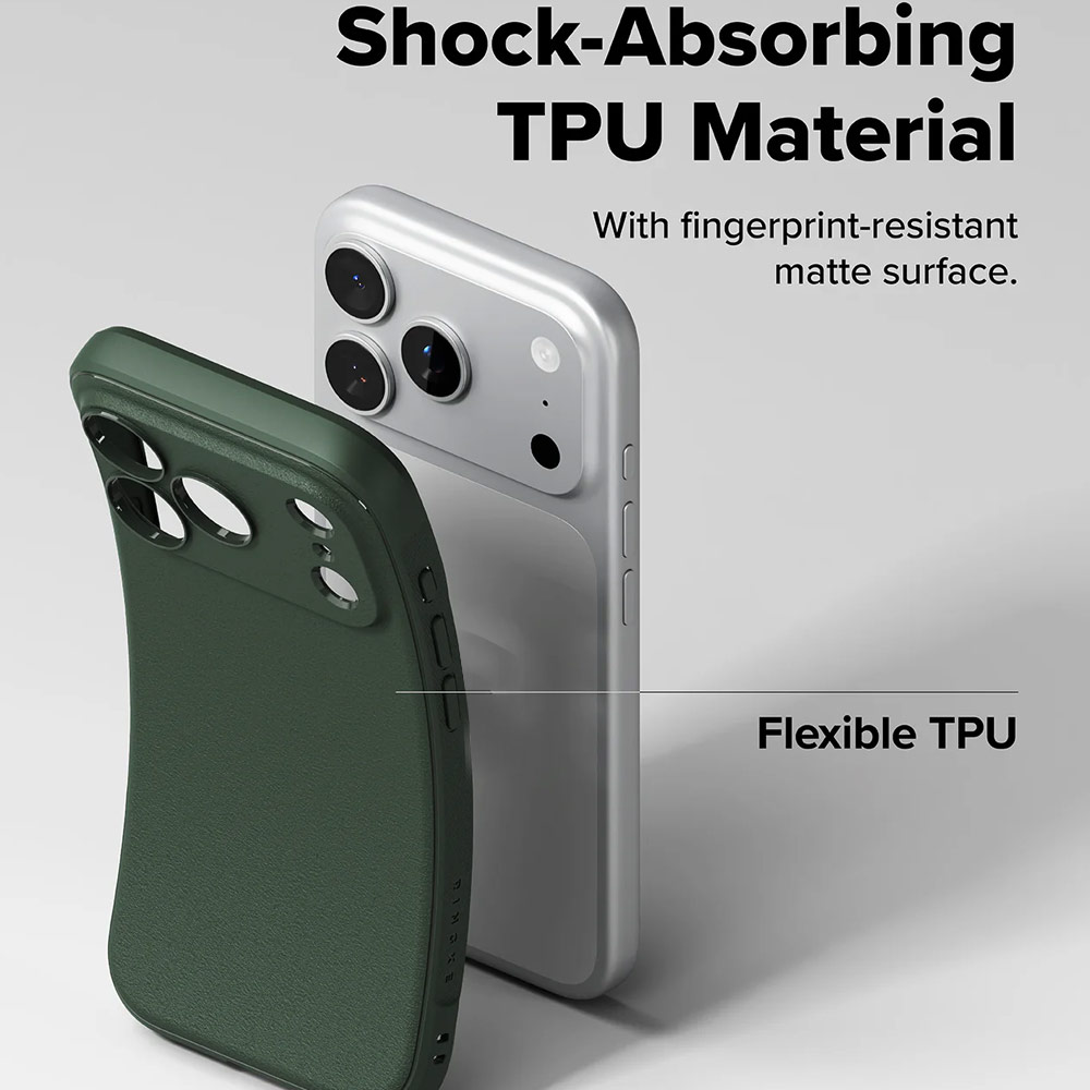 Picture of Apple iPhone 17 Pro 6.3 Case | Ringke Onyx TPU Anti Finger Print Anti Slip Drop Protection Case for iPhone 17 Pro 6.3 (Dark Green)