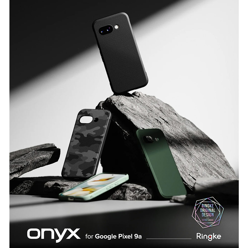 Picture of Google Pixel 9a Case | Ringke Onyx Slim Heavy Duty Drop Protection Case for Google Pixel 9a (Camo Black)