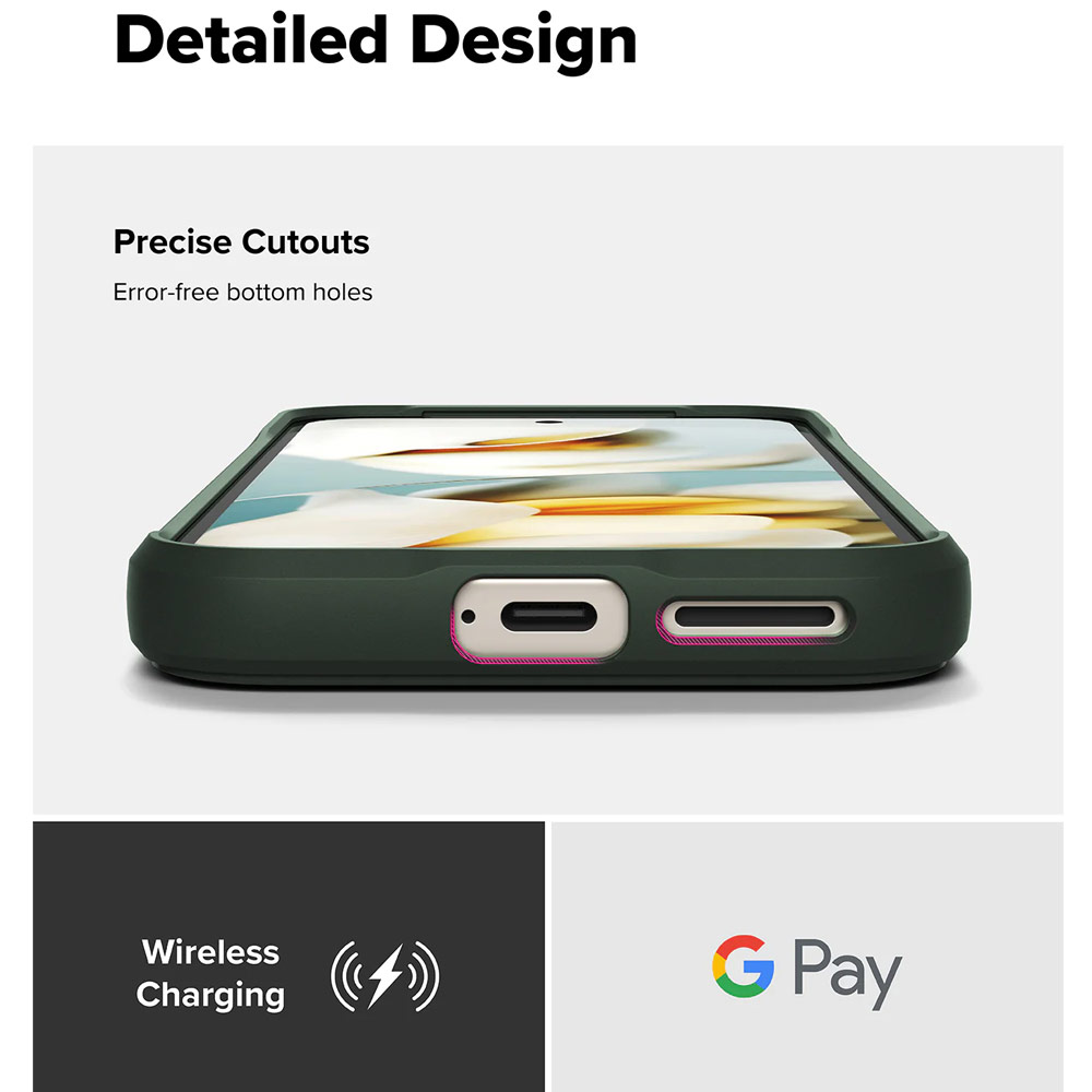 Picture of Google Pixel 9a Case | Ringke Onyx Slim Heavy Duty Drop Protection Case for Google Pixel 9a (Dark Green)