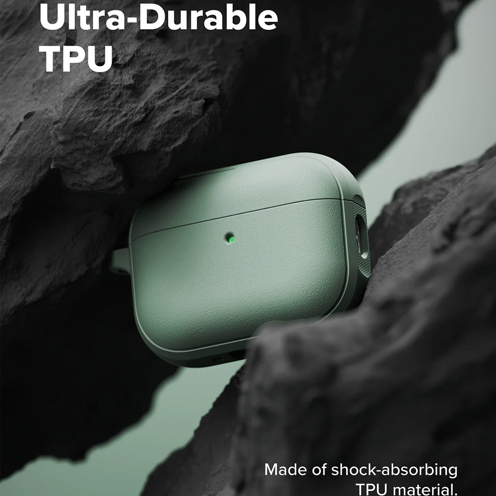 Picture of Apple Airpods Pro 3 Case | Ringke Onyx Magnetic Protective Protection Rugged Case with Carabiner for Apple Airpods Pro 3 (Mint)