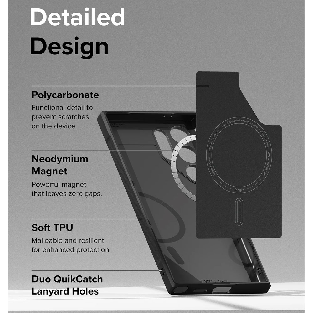 Picture of Samsung Galaxy S24 Ultra Case | Ringke Onyx Magnetic Heavy Duty Protection Case for Samsung Galaxy S24 Ultra (Black)