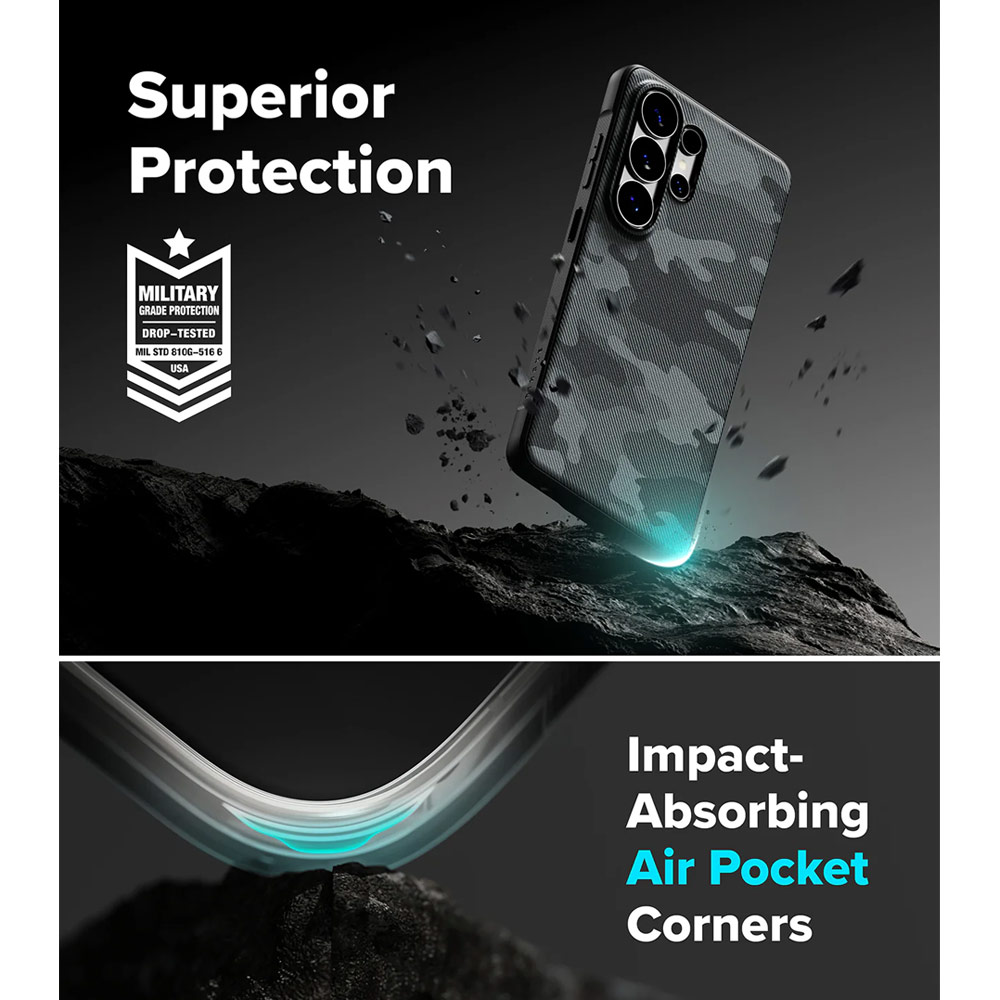 Picture of Samsung Galaxy S26 Ultra Case | Ringke Onyx Magnetic Slim TPU Protection Case for Samsung Galaxy S26 Ultra (Camo Black)