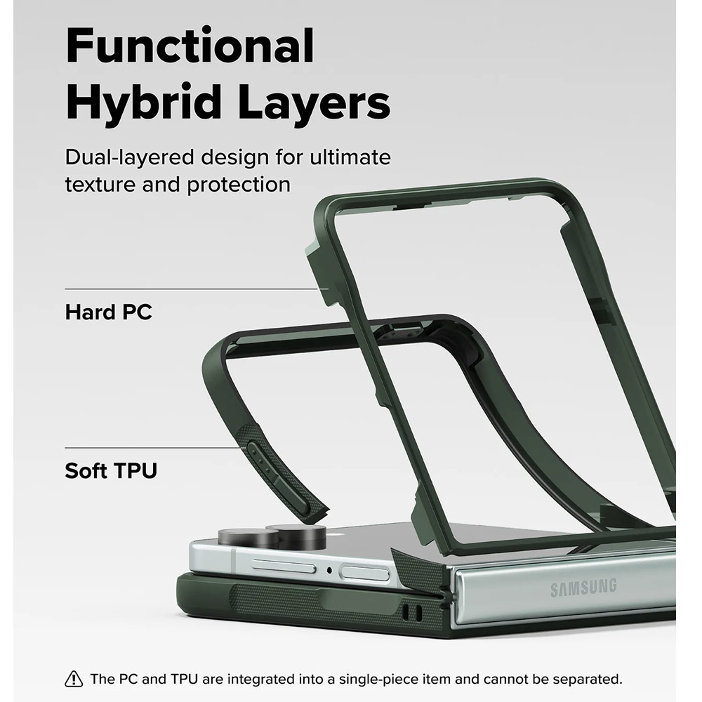 Picture of Samsung Galaxy Z Flip 7 Case | Ringke Onyx Magnetic Heavy Duty Case for Samsung Galaxy Z Flip 7 (Dark Green)