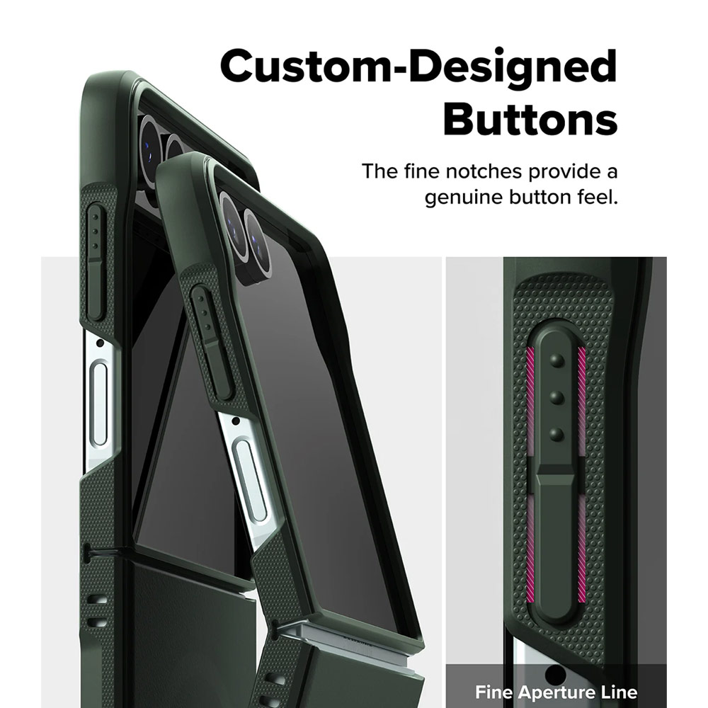 Picture of Samsung Galaxy Z Flip 7 Case | Ringke Onyx Magnetic Heavy Duty Case for Samsung Galaxy Z Flip 7 (Dark Green)