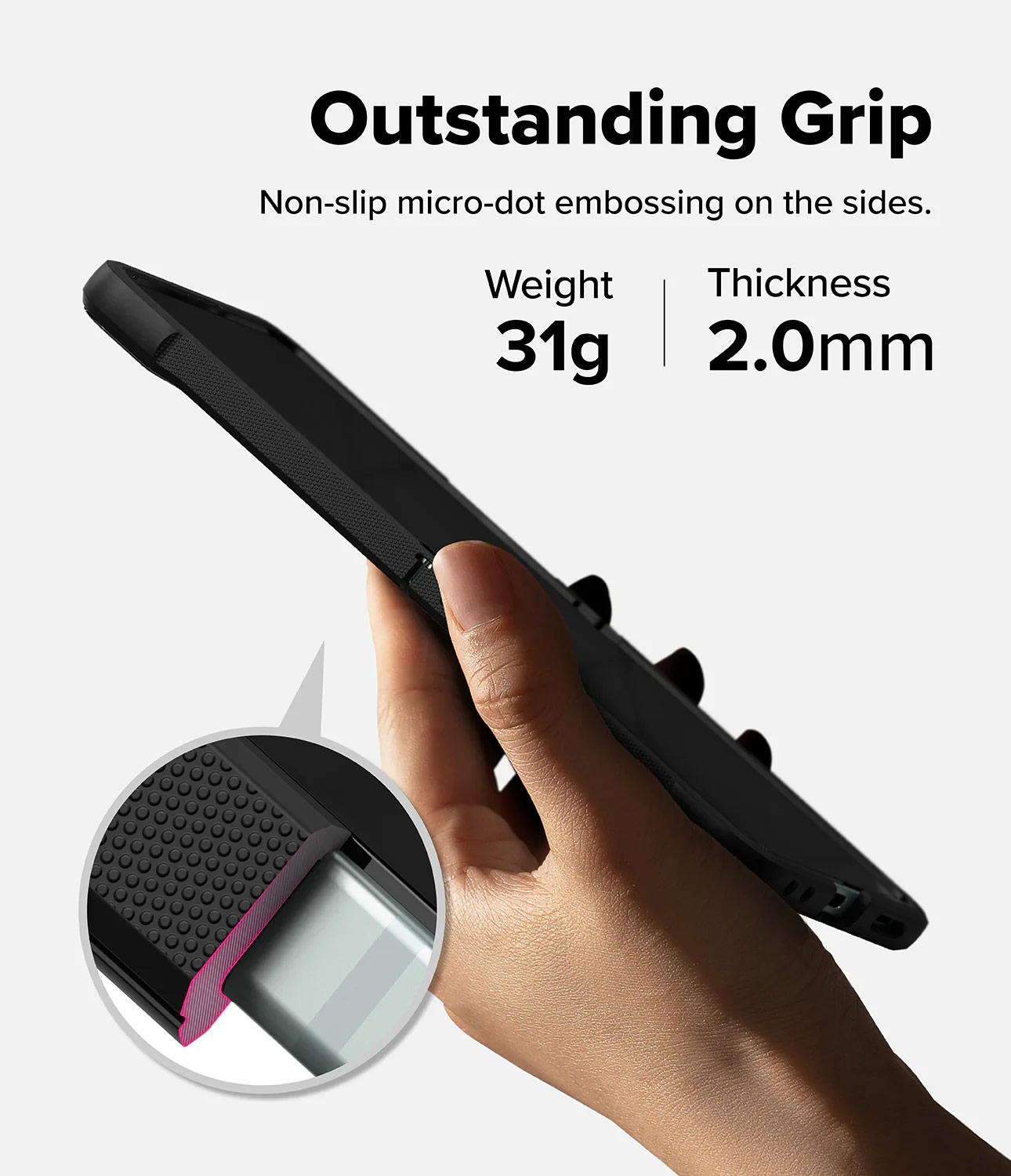 Picture of Samsung Galaxy Z Flip 7 Case | Ringke Onyx Magnetic Heavy Duty Case for Samsung Galaxy Z Flip 7 (Black)