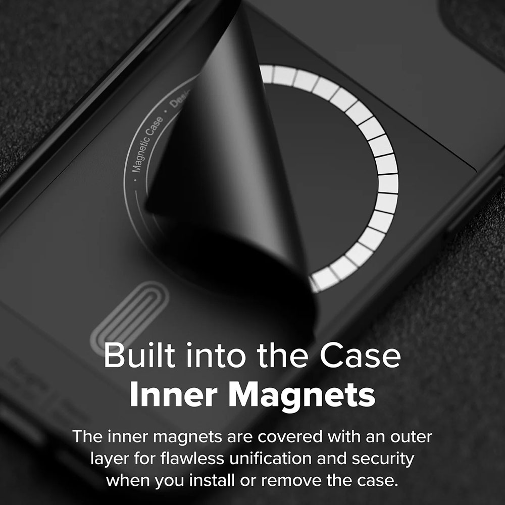 Picture of Apple iPhone 16e Case | Ringke Onyx Magnetic Heavy Duty TPU Drop Protection Case for iPhone 16e (Black)