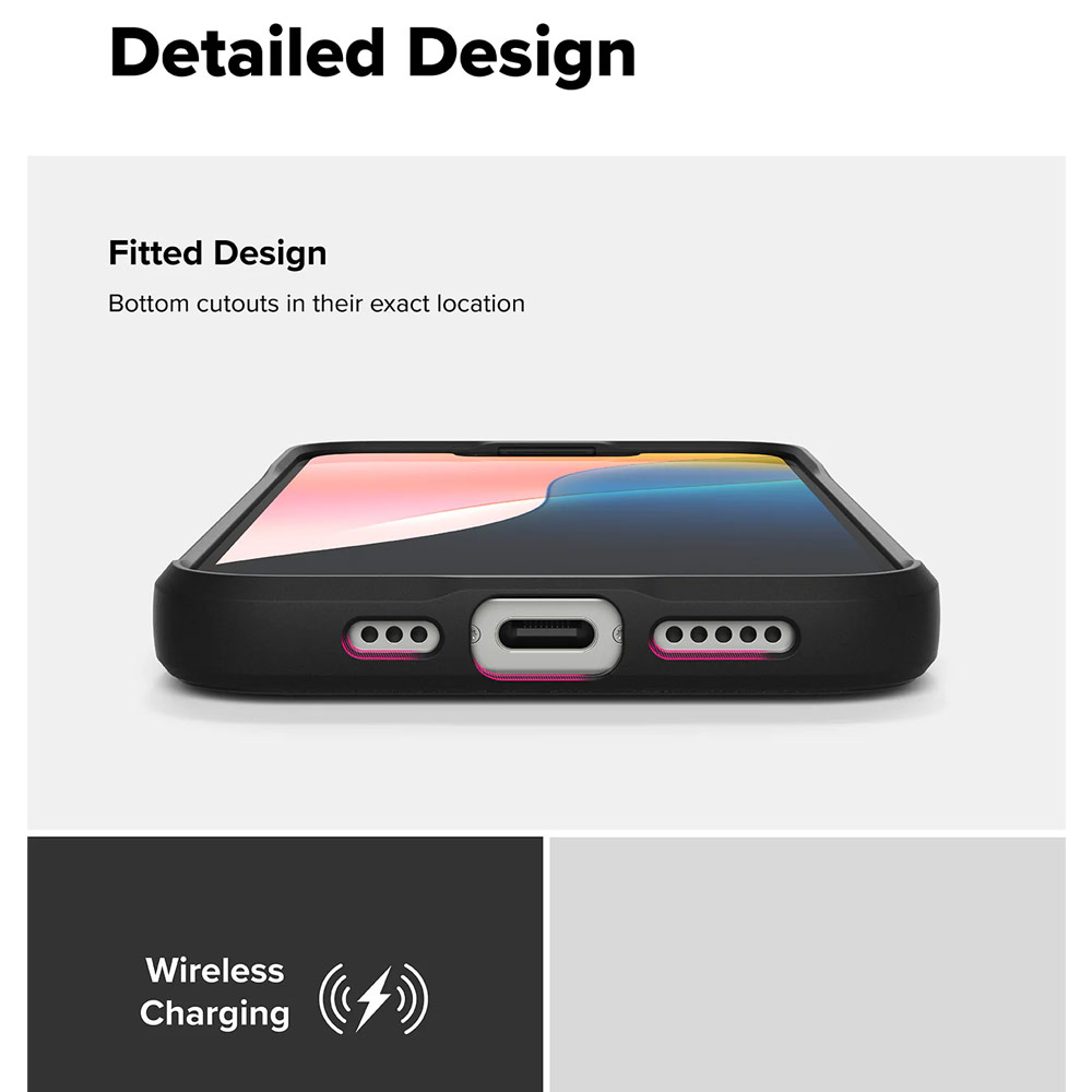 Picture of Apple iPhone 16e Case | Ringke Onyx Magnetic Heavy Duty TPU Drop Protection Case for iPhone 16e (Black)