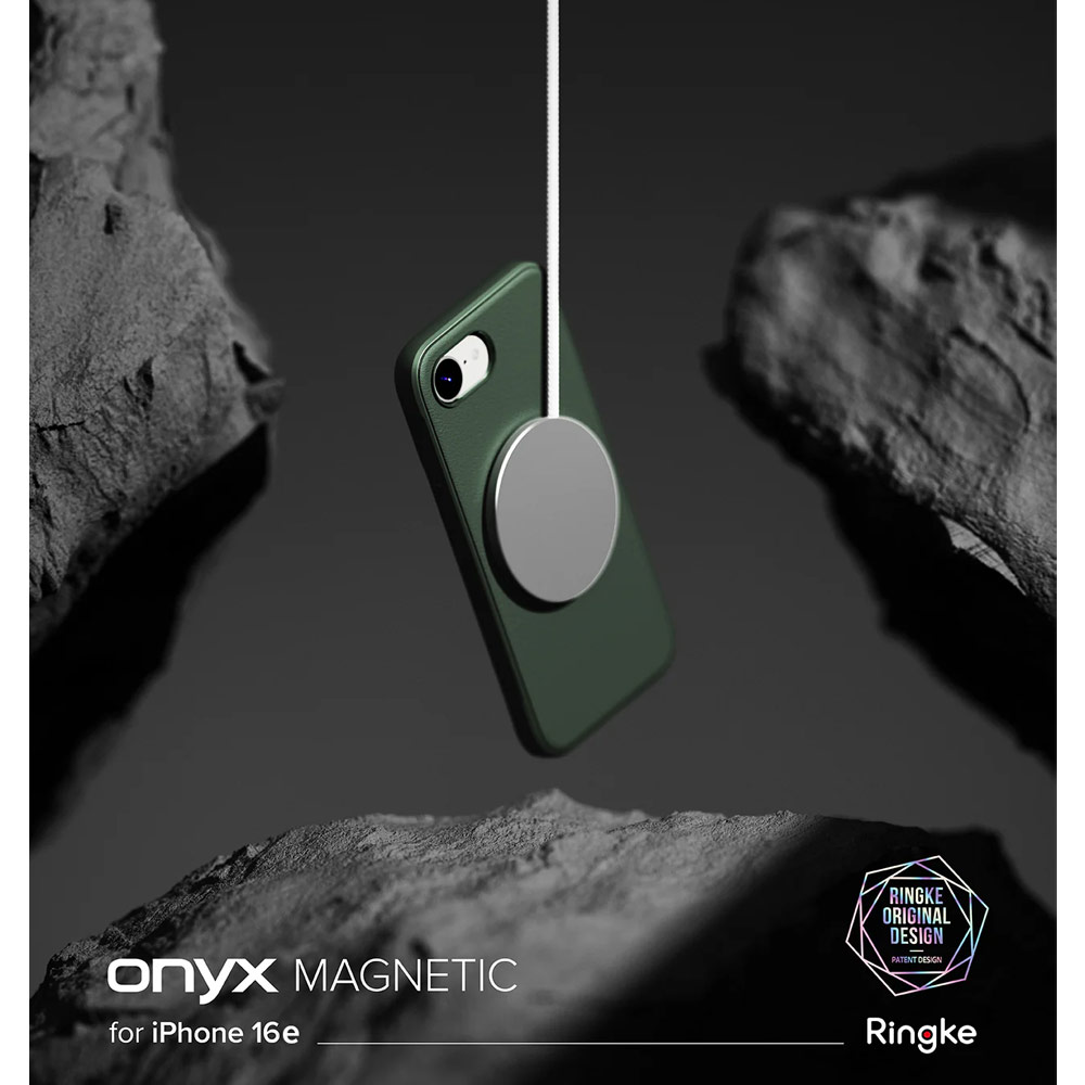 Picture of Apple iPhone 16e Case | Ringke Onyx Magnetic Heavy Duty TPU Drop Protection Case for iPhone 16e (Dark Green)