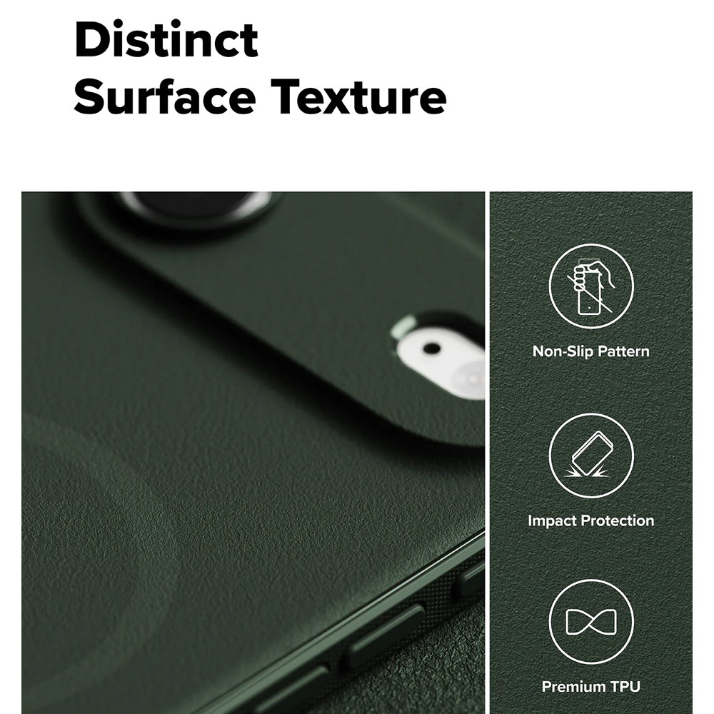 Picture of Apple iPhone Air 6.5 Case | Ringke Onyx Magnetic TPU Anti Finger Print Anti Slip Drop Protection Case for iPhone Air 6.5 (Dark Green)