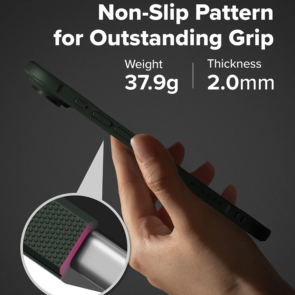 Picture of Apple iPhone Air 6.5 Case | Ringke Onyx Magnetic TPU Anti Finger Print Anti Slip Drop Protection Case for iPhone Air 6.5 (Dark Green)