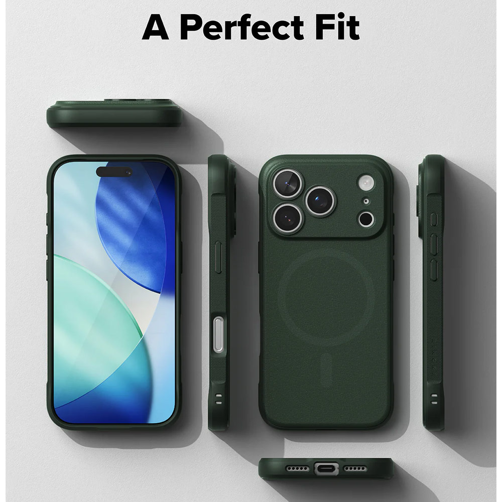 Picture of Apple iPhone 17 Pro 6.3 Case | Ringke Onyx Magnetic TPU Anti Finger Print Anti Slip Drop Protection Case for iPhone 17 Pro 6.3 (Dark Green)