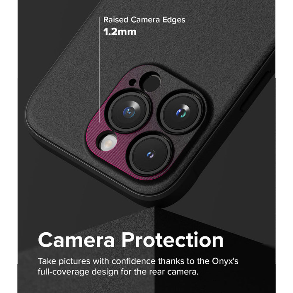 Picture of Apple iPhone 15 Pro 6.1 Case | Ringke Onyx Magnetic Tough Heavy Duty Slim Light Drop Protection Case for iPhone 15 Pro 6.1 (Black)