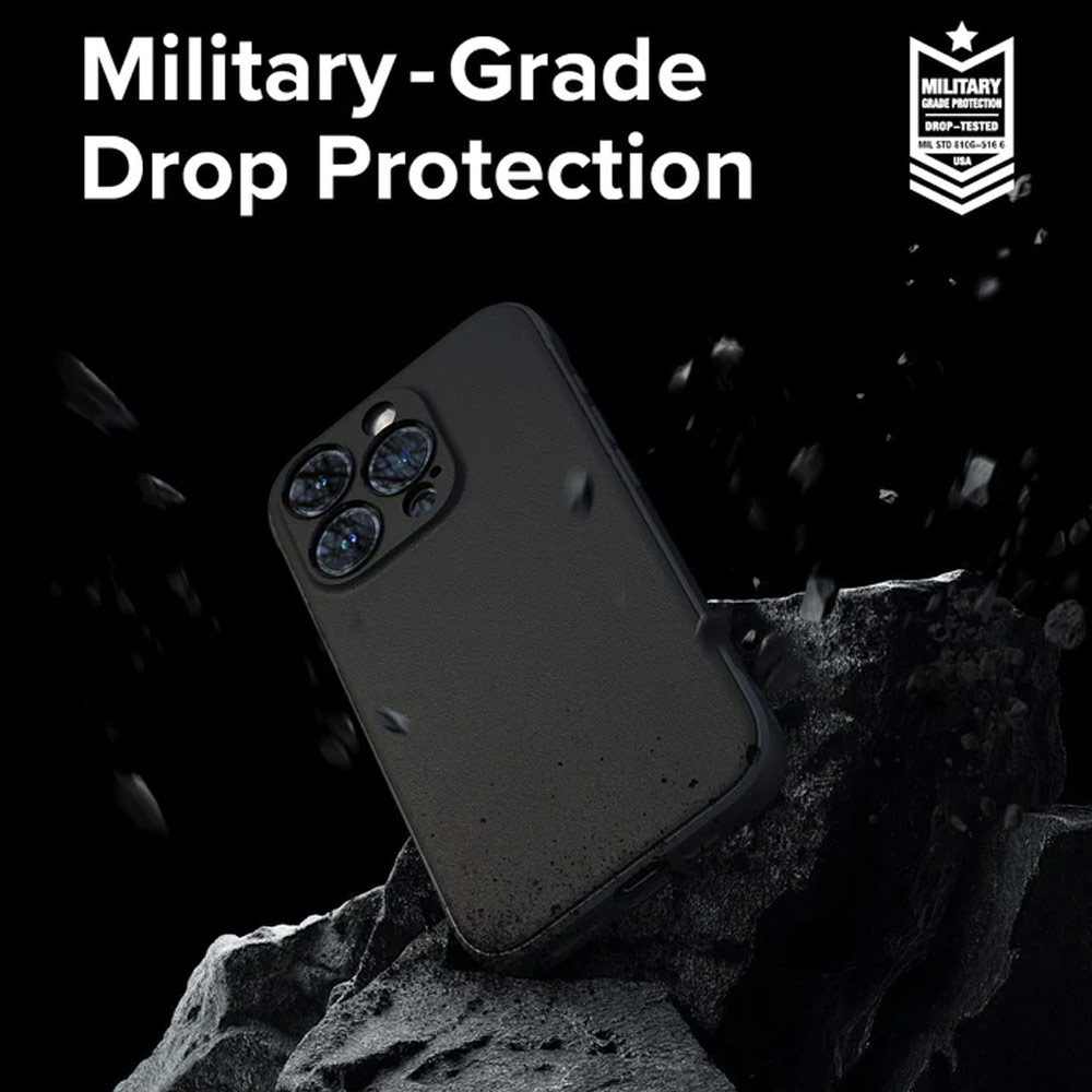 Picture of Apple iPhone 15 Pro 6.1 Case | Ringke Onyx Magnetic Tough Heavy Duty Slim Light Drop Protection Case for iPhone 15 Pro 6.1 (Black)