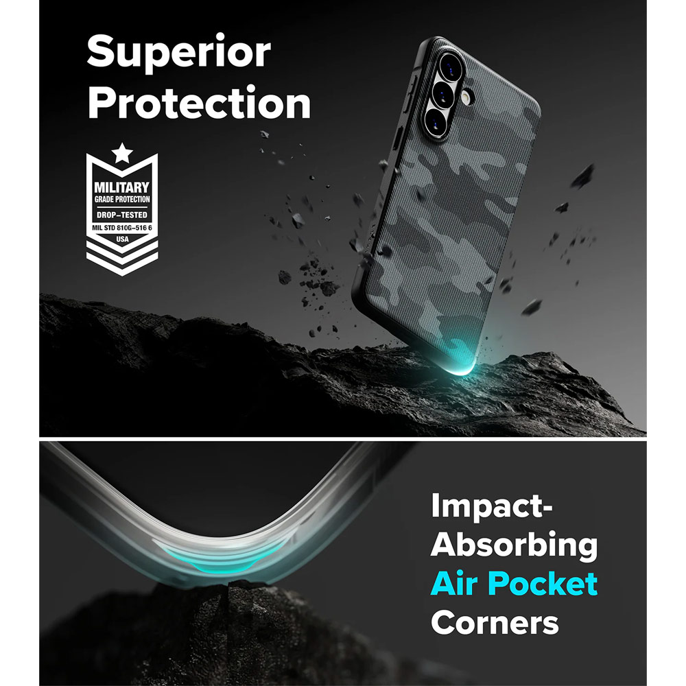 Picture of Samsung Galaxy S26 Case | Ringke Onyx Magnetic Slim TPU Protection Case for Samsung Galaxy S26 (Camo Black)