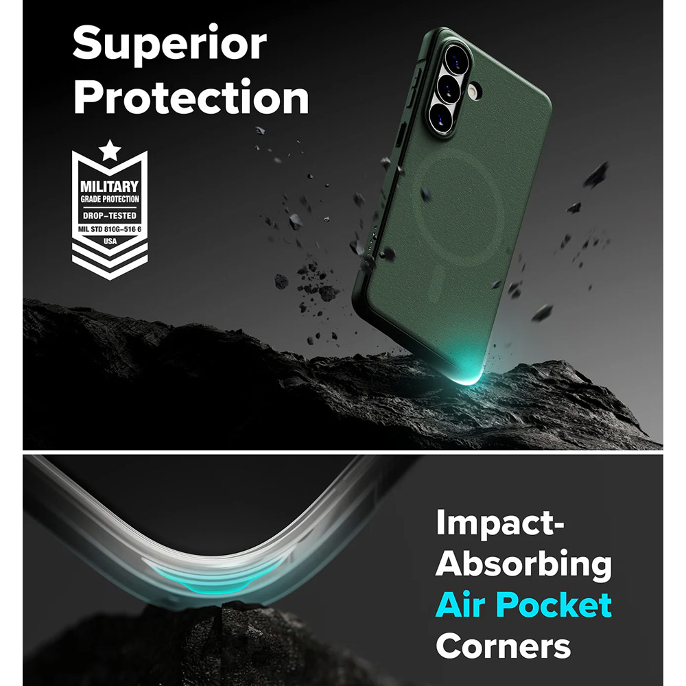 Picture of Samsung Galaxy S26 Case | Ringke Onyx Magnetic Slim TPU Protection Case for Samsung Galaxy S26 (Dark Green)