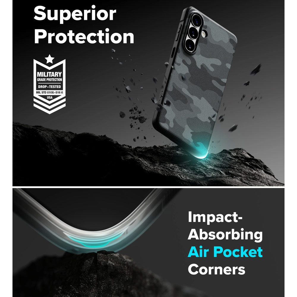 Picture of Samsung Galaxy S26 Plus Case | Ringke Onyx Magnetic Slim TPU Protection Case for Samsung Galaxy S26 Plus (Camo Black)