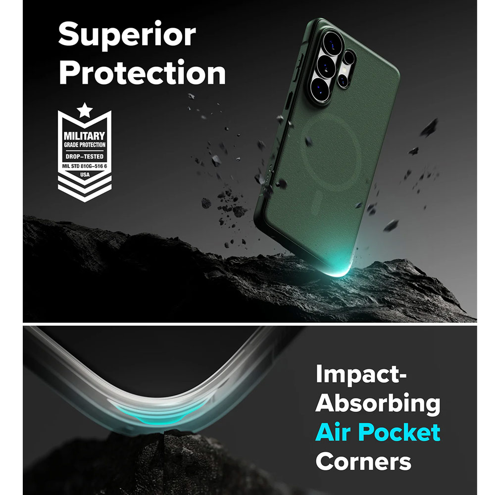 Picture of Samsung Galaxy S26 Ultra Case | Ringke Onyx Magnetic Slim TPU Protection Case for Samsung Galaxy S26 Ultra (Green)