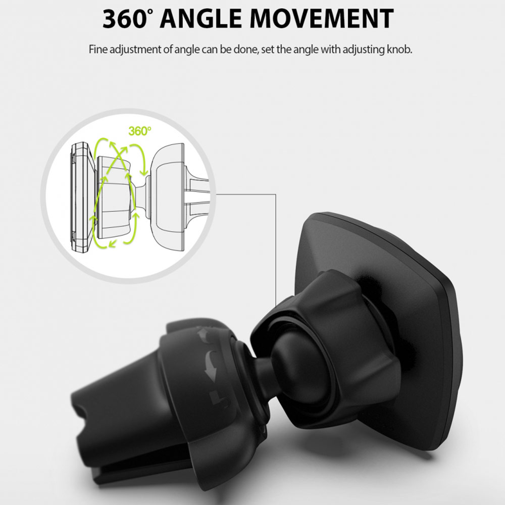 Picture of Apple iPhone 13 Pro Max 6.7 Power Bank | Ringke Magnetic Power Clip Air Vent Car Mounts Holders for Smartphone (Black)