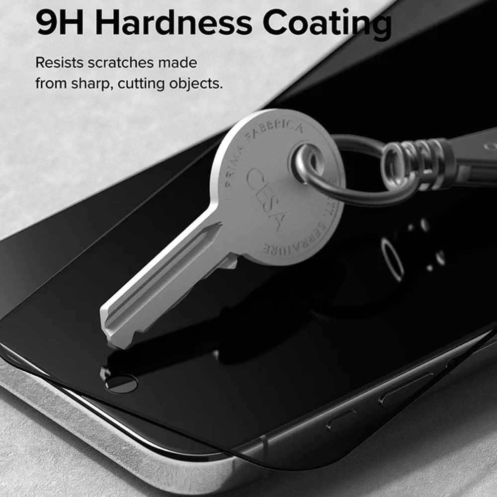 Picture of Apple iPhone 15 6.1 Screen Protector | Ringke Tempered Glass Full Cover Glass Screen Protector with Installation Jig Helper for iPhone 15 6.1 (Privacy Anti View Peep Spy Black)