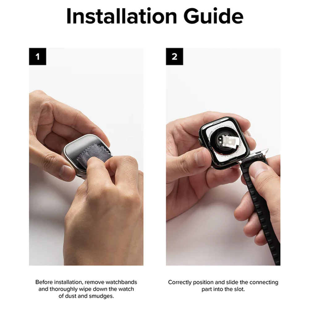 Picture of Apple Watch 42mm  | Ringke TPU Rubber One Band Bold Waterproof Sweat Proof Strap for Apple Watch Series 4 5 6 8 42mm 44mm 45mm 49mm Ultra (Orange)