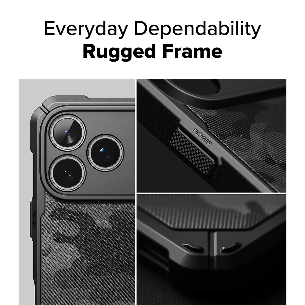 Picture of Apple iPhone 17 Pro 6.3 Case | Ringke Rugged Gear Drop Protection Case for iPhone 17 Pro 6.3 (Camo Black)
