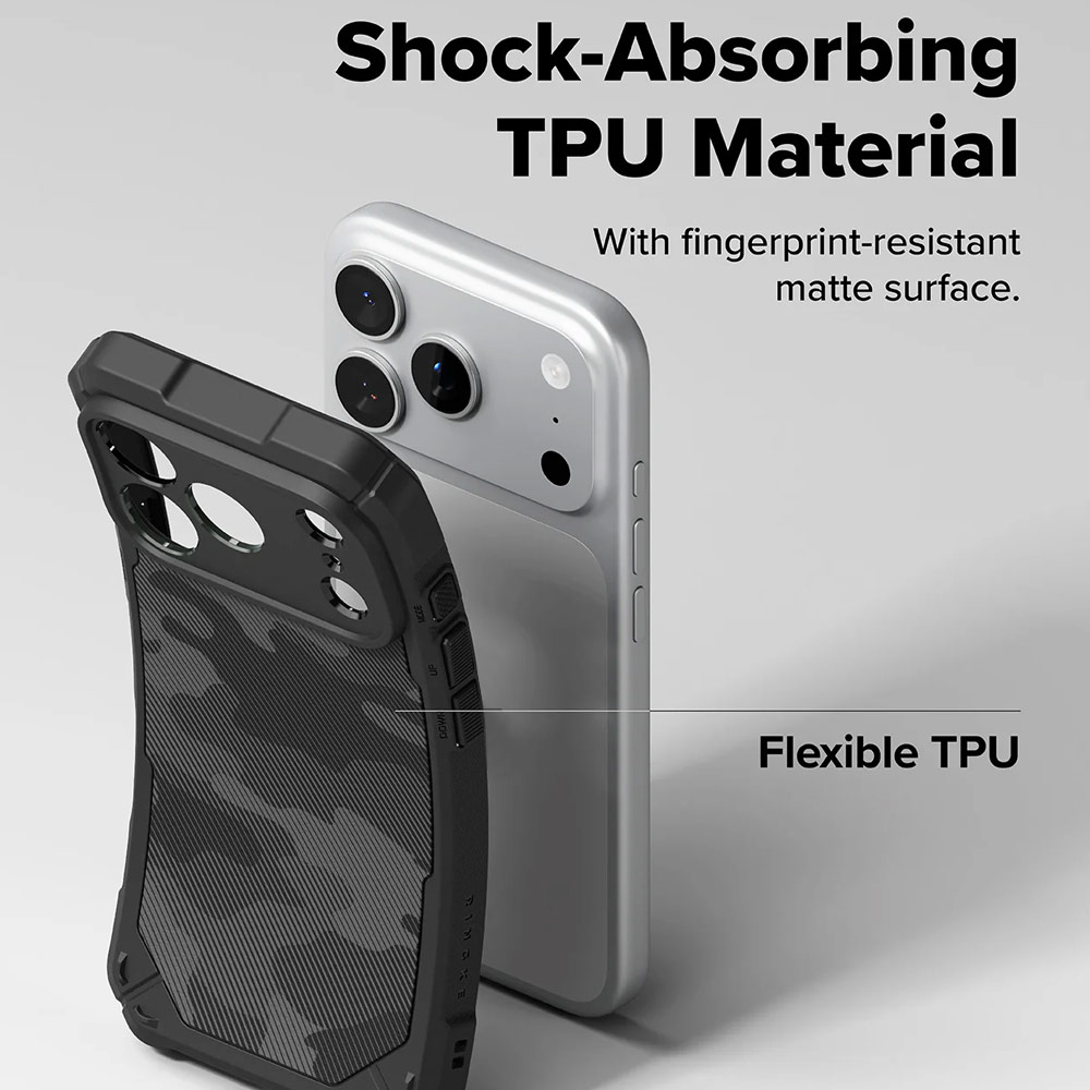 Picture of Apple iPhone 17 Pro 6.3 Case | Ringke Rugged Gear Drop Protection Case for iPhone 17 Pro 6.3 (Camo Black)