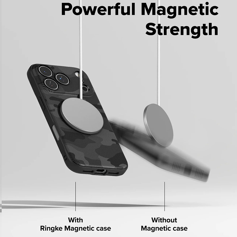 Picture of Apple iPhone 17 Pro 6.3 Case | Ringke Rugged Gear Magnetic Compatible Drop Protection Case for iPhone 17 Pro 6.3 (Camo Black)