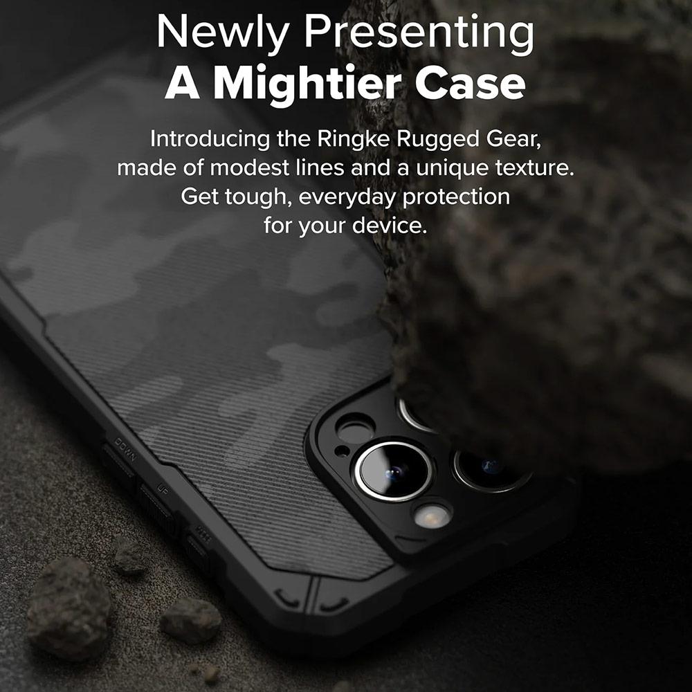 Picture of Apple iPhone 16 Pro Max 6.9 Case | Ringke Rugged Gear Magnetic Charging Compatible Drop Protection Case for Apple iPhone 16 Pro Max 6.9 (Camo Black)