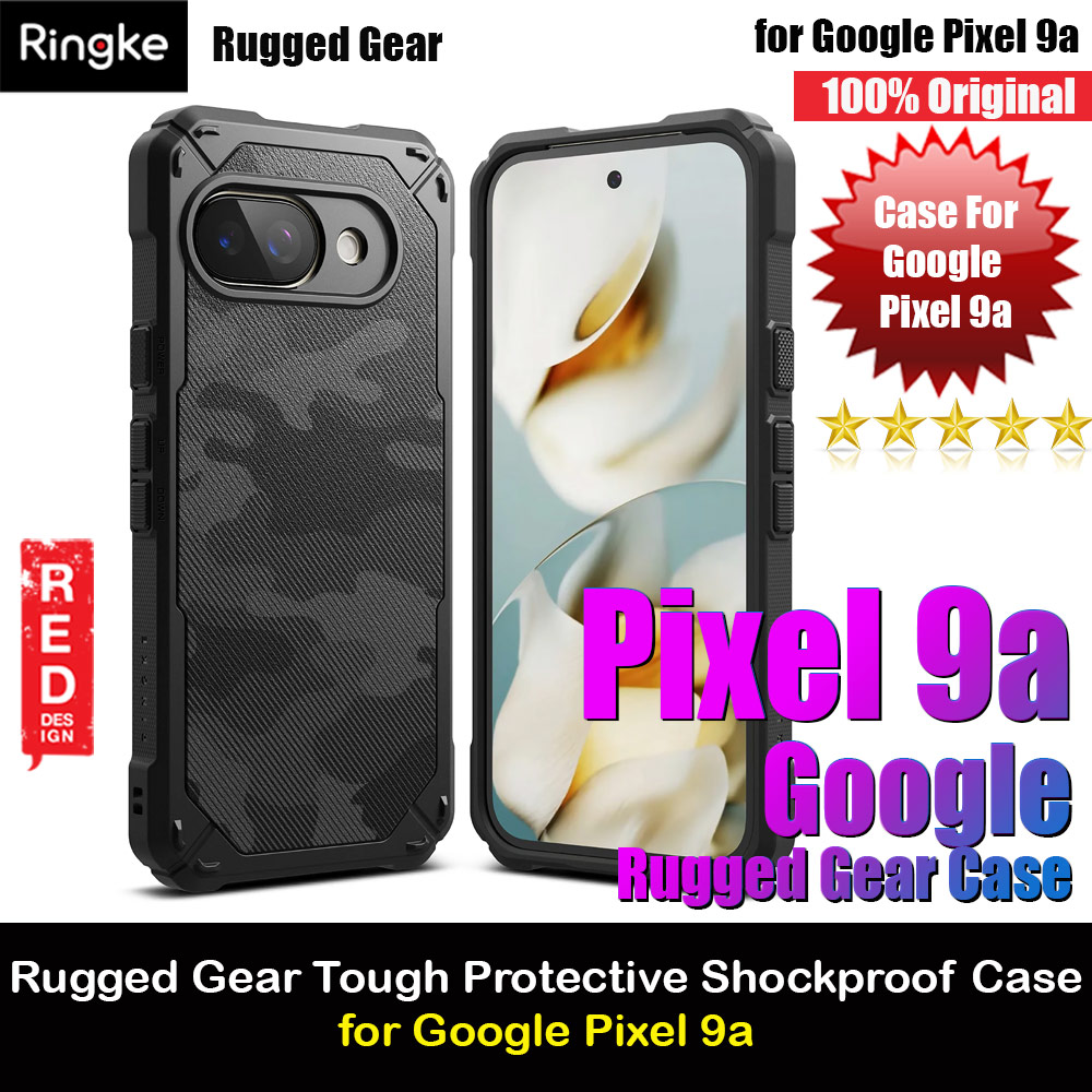 Picture of Ringke Rugged Gear Tough ShockProof Drop Protection Case for Google Pixel 9a (Camo Black) Google Pixel 9a- Google Pixel 9a Cases, Google Pixel 9a Covers, iPad Cases and a wide selection of Google Pixel 9a Accessories in Malaysia, Sabah, Sarawak and Singapore 