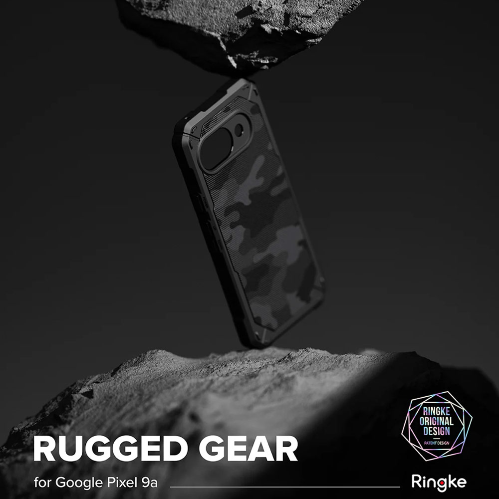 Picture of Google Pixel 9a Case | Ringke Rugged Gear Tough ShockProof Drop Protection Case for Google Pixel 9a (Camo Black)