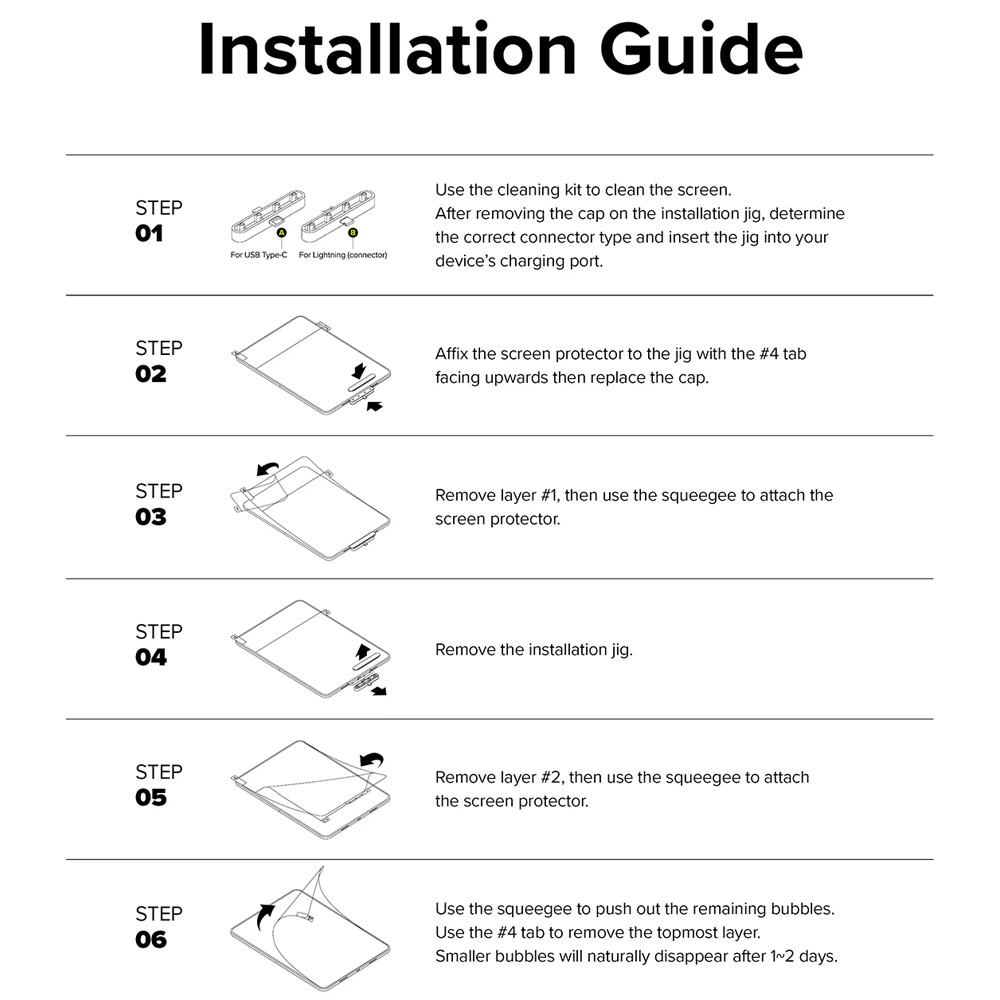 Picture of Apple iPad Air 11 M2 2024 Screen Protector | Ringke Soft Film Screen Protector for iPad Air 11 M2 2024 M3 2025 (2pcs)