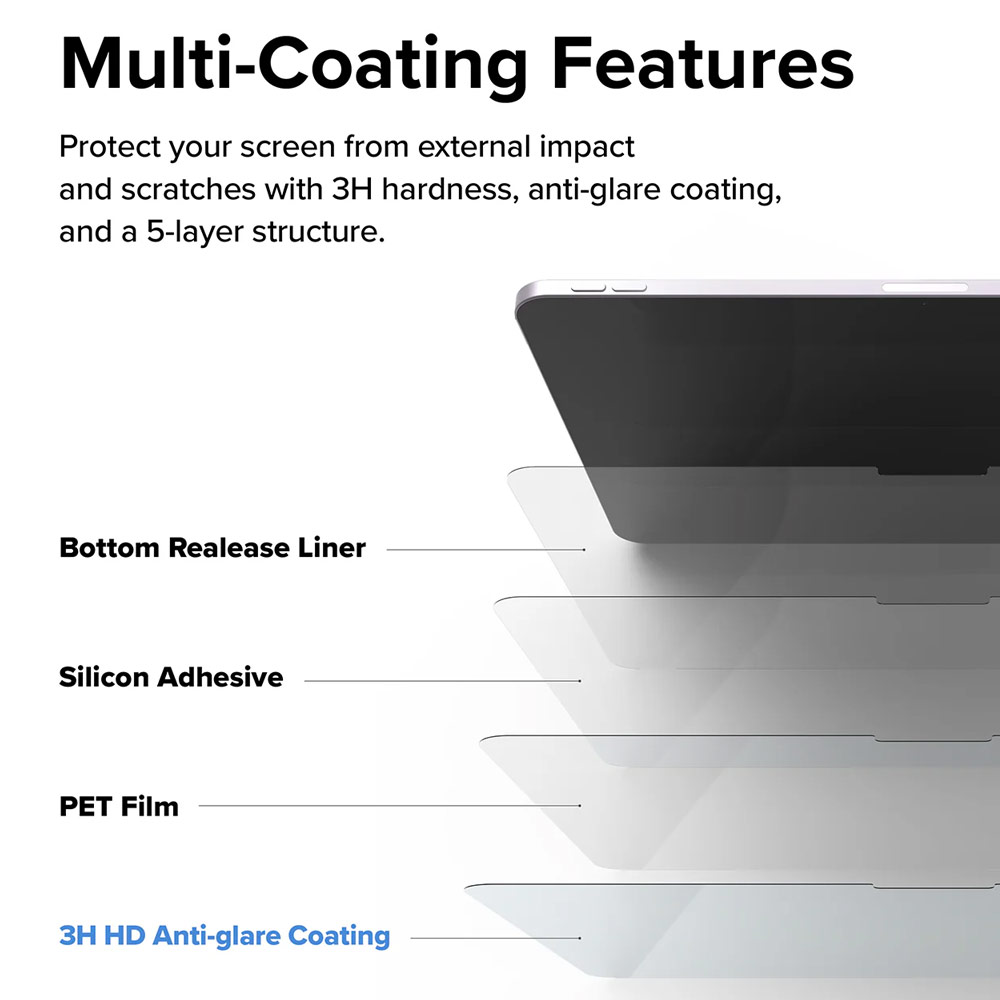 Picture of Apple iPad Air 13  M2 2024 Screen Protector | Ringke Hard Film Screen Protector  for iPad Air 13 M2 2024 M3 2025 (2pcs)