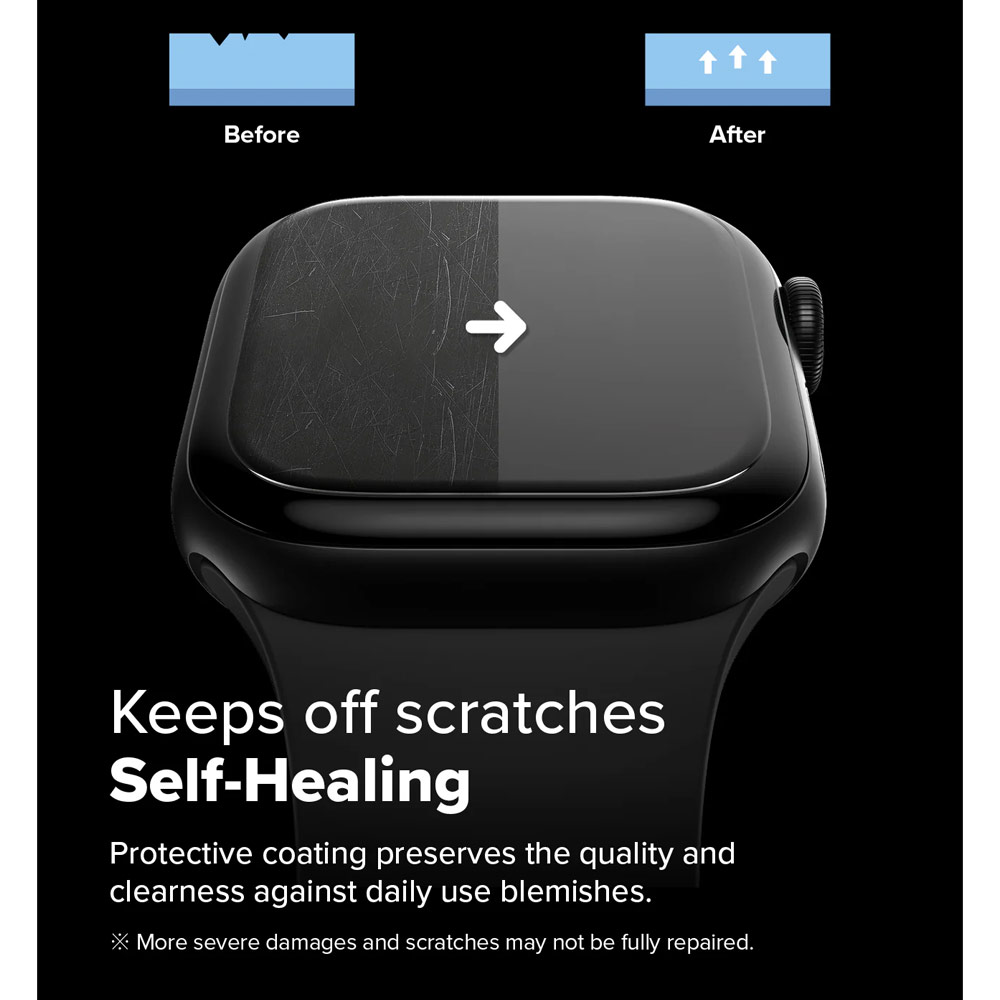 Picture of Apple Watch 10 42mm Screen Protector | Ringke Screen Protector Dual Easy Film Pro High Quality EPU Self Healing Anti Finger Print Soft Screen Protector for Apple Watch Series 10 42mm (Clear) 2pcs