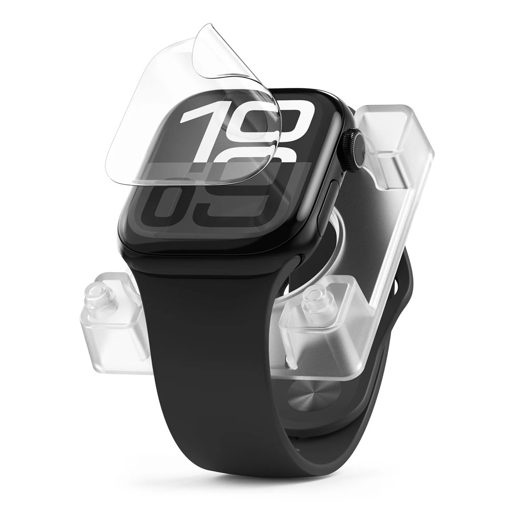 Picture of Apple Watch 10 46mm Screen Protector | Ringke Screen Protector Dual Easy Film Pro High Quality EPU Self Healing Anti Finger Print Soft Screen Protector for Apple Watch Series 10 46mm (Clear) 2pcs