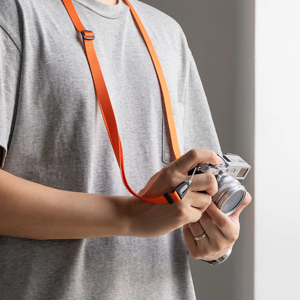 Picture of Ringke High density polyester Slim Shoulder Strap for Perfect for daily use traveling hiking smartphone Portable Handheld Fan Strap (Orange)