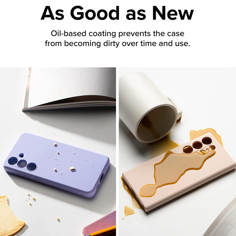 Picture of Samsung Galaxy S24 Case | Ringke Soft Liquid Silicone Case with Magnetic Ring Protection Case for Samsung Galaxy S24 (Black)