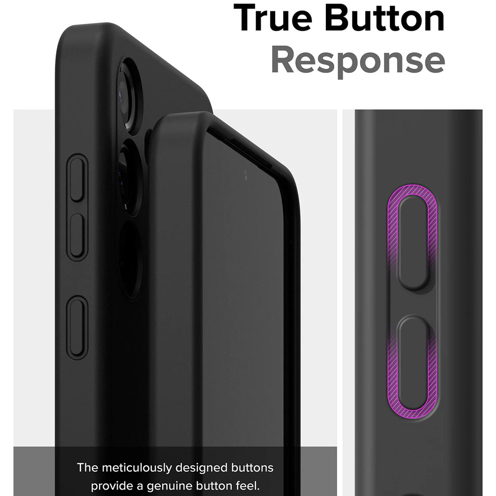 Picture of Samsung Galaxy S24 Case | Ringke Soft Liquid Silicone Case with Magnetic Ring Protection Case for Samsung Galaxy S24 (Black)