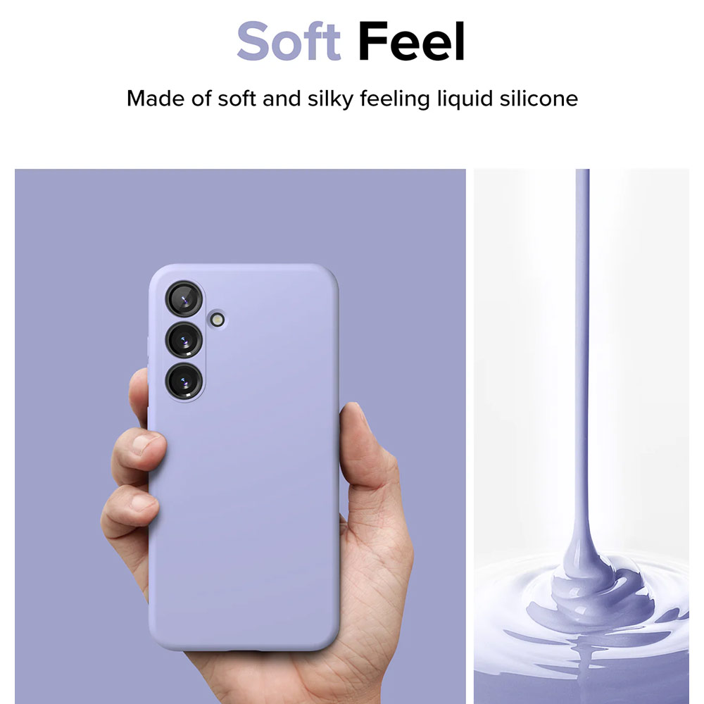 Picture of Samsung Galaxy S24 Case | Ringke Soft Liquid Silicone Case with Magnetic Ring Protection Case for Samsung Galaxy S24 (Lavender)