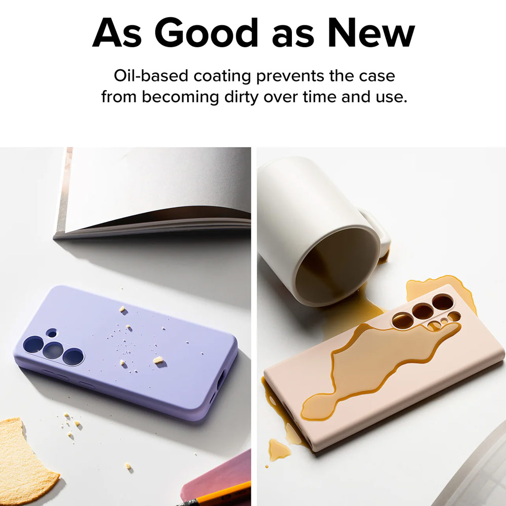 Picture of Samsung Galaxy S24 Case | Ringke Soft Liquid Silicone Case with Magnetic Ring Protection Case for Samsung Galaxy S24 (Lavender)