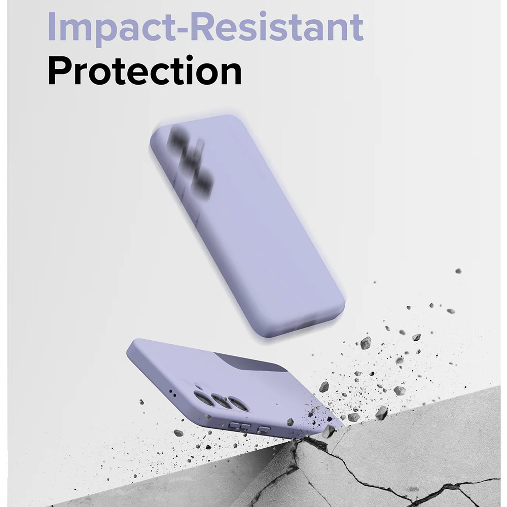 Picture of Samsung Galaxy S24 Case | Ringke Soft Liquid Silicone Case with Magnetic Ring Protection Case for Samsung Galaxy S24 (Lavender)