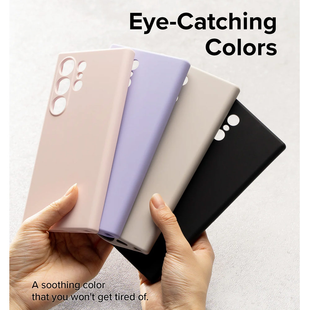 Picture of Samsung Galaxy S24 Ultra Case | Ringke Soft Liquid Silicone Case with Magnetic Ring Protection Case for Samsung Galaxy S24 Ultra (Black)